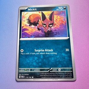 nickit - 119/182 (common) — pokemon: paradox rift